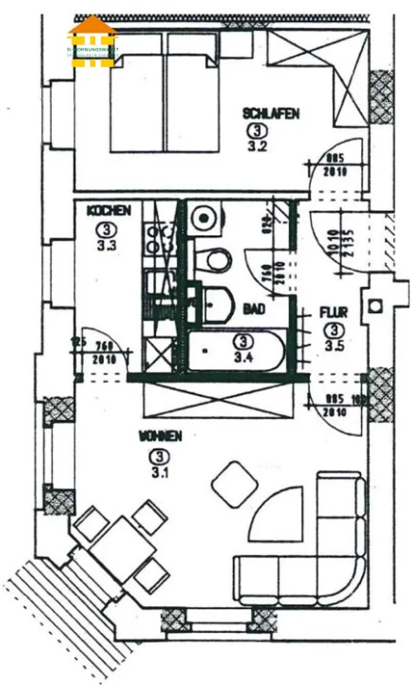 2 room apartment with 44 m² in Chemnitz – Photo 6