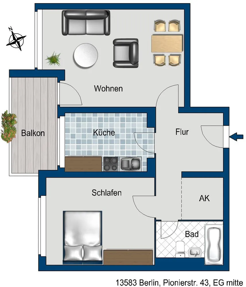 2 Zimmer Wohnung mit 67 m² in Berlin – Bild 2