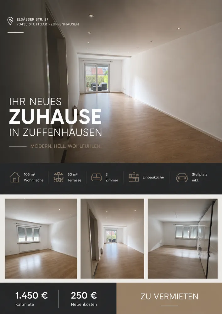 3 Zimmer Wohnung mit 105 m² in Stuttgart – Bild 1
