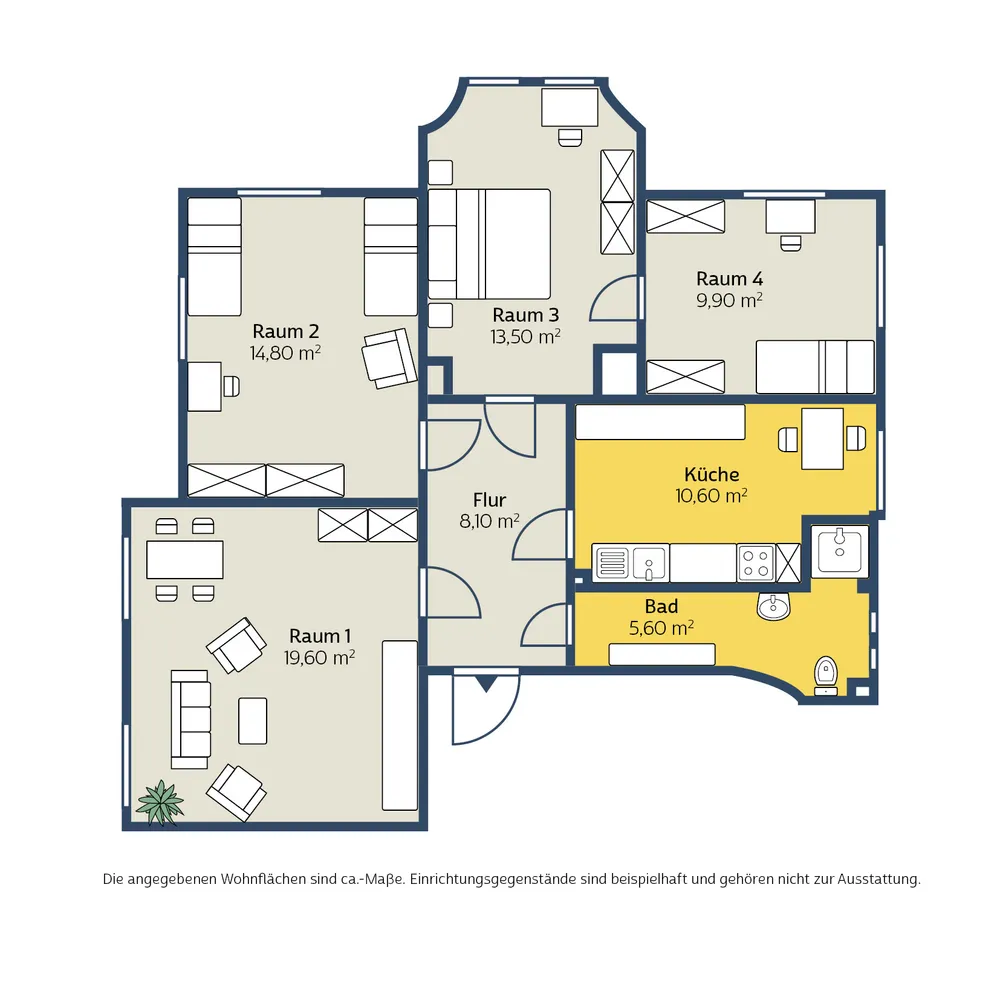 3 Zimmer Wohnung mit 83 m² in Leipzig – Bild 2