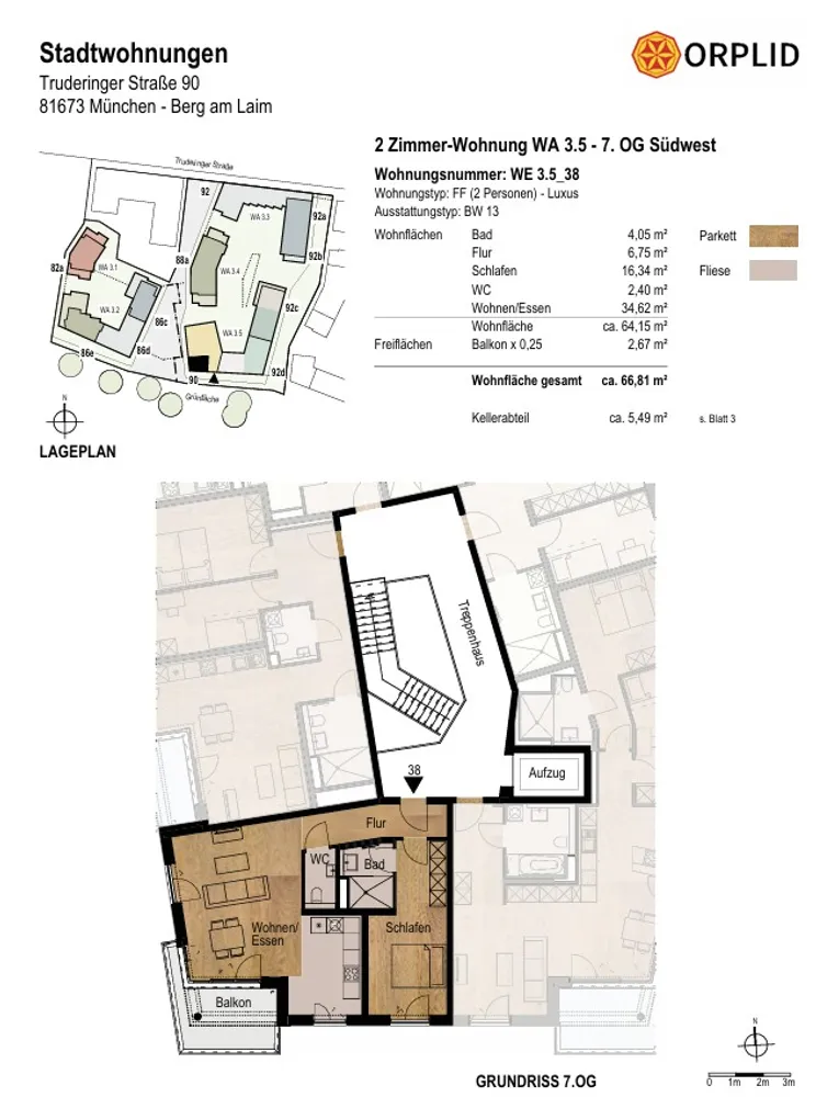 2 Zimmer Wohnung mit 67 m² in München – Bild 2