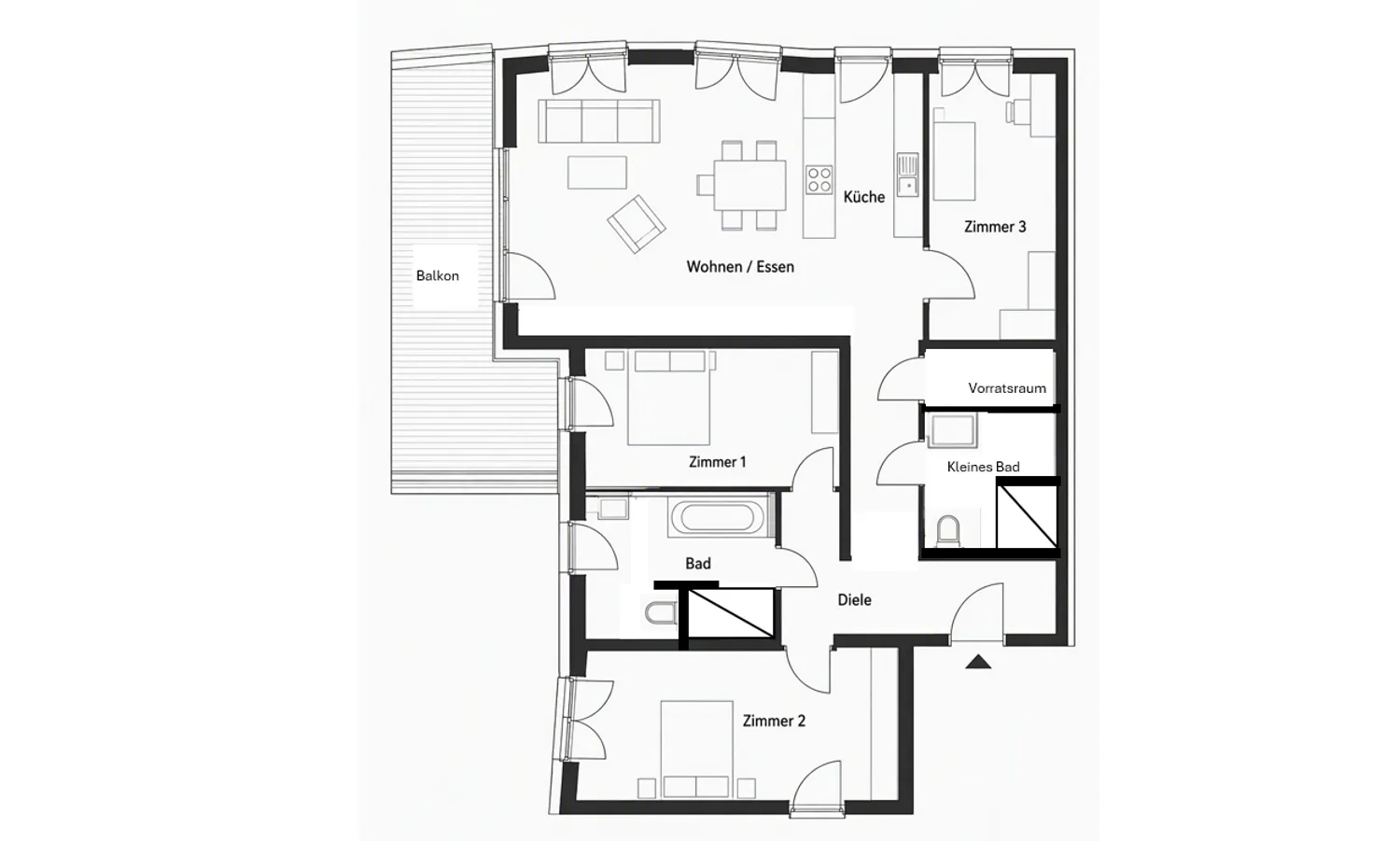 4 Zimmer Wohnung mit 119 m² in Nürnberg – Bild 2