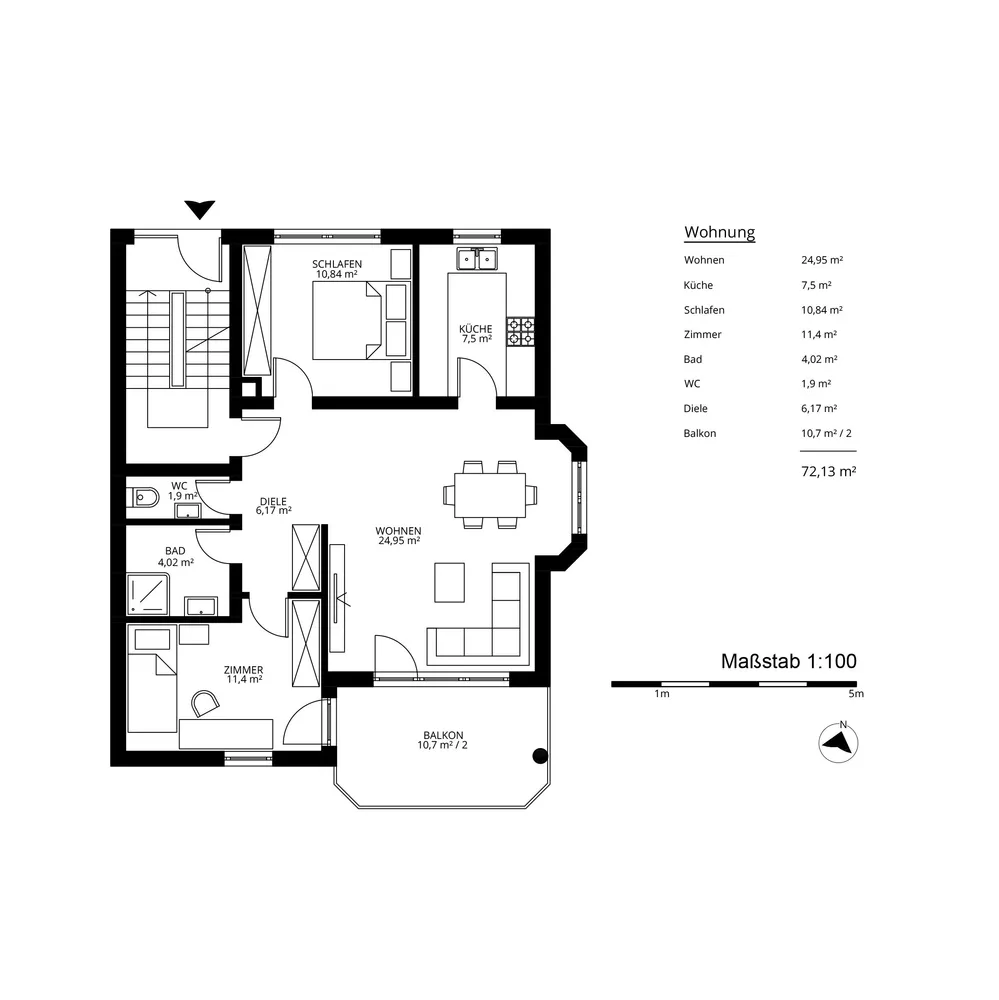 3 room apartment with 72 m² in Ludwigsburg – Photo 8