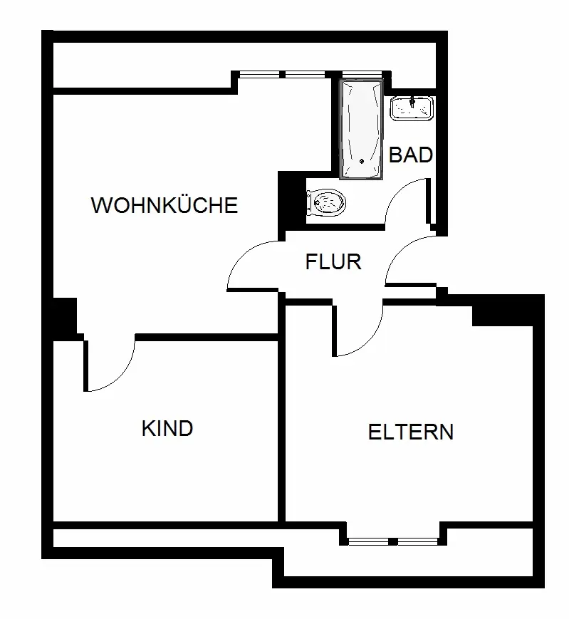 2 Zimmer Wohnung mit 46 m² in Gelsenkirchen – Bild 2