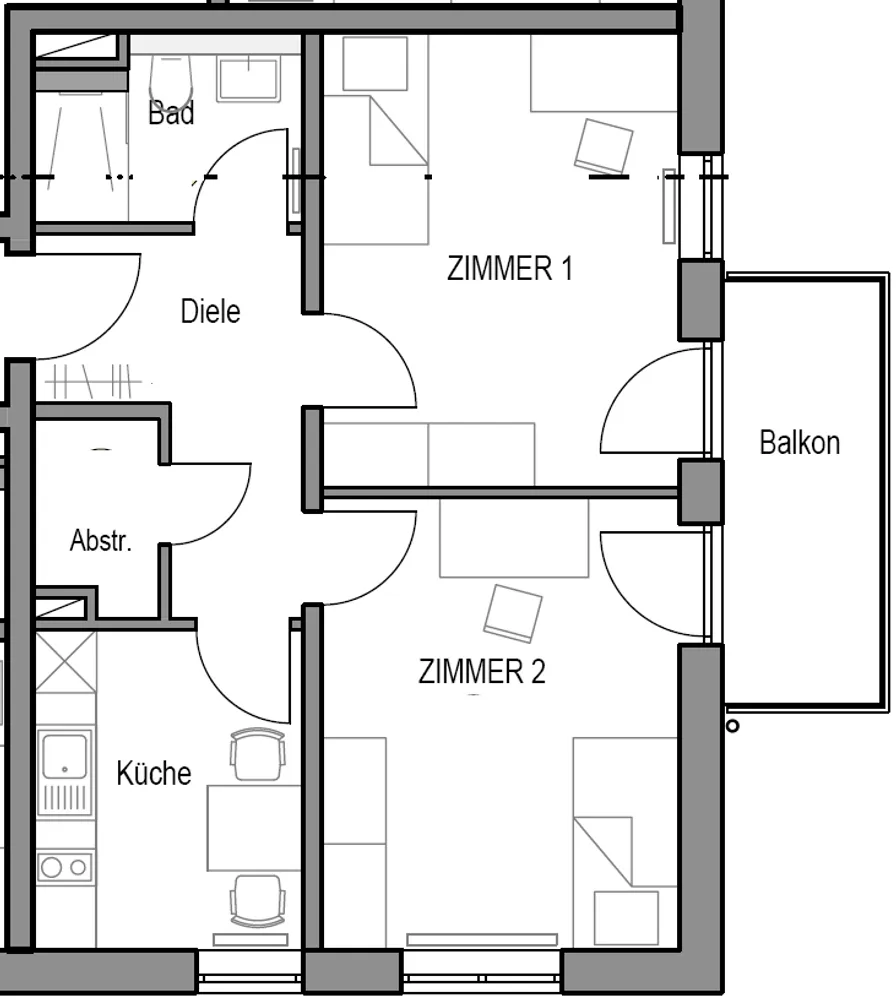 2 Zimmer Wohnung mit 52 m² in Dresden – Bild 3