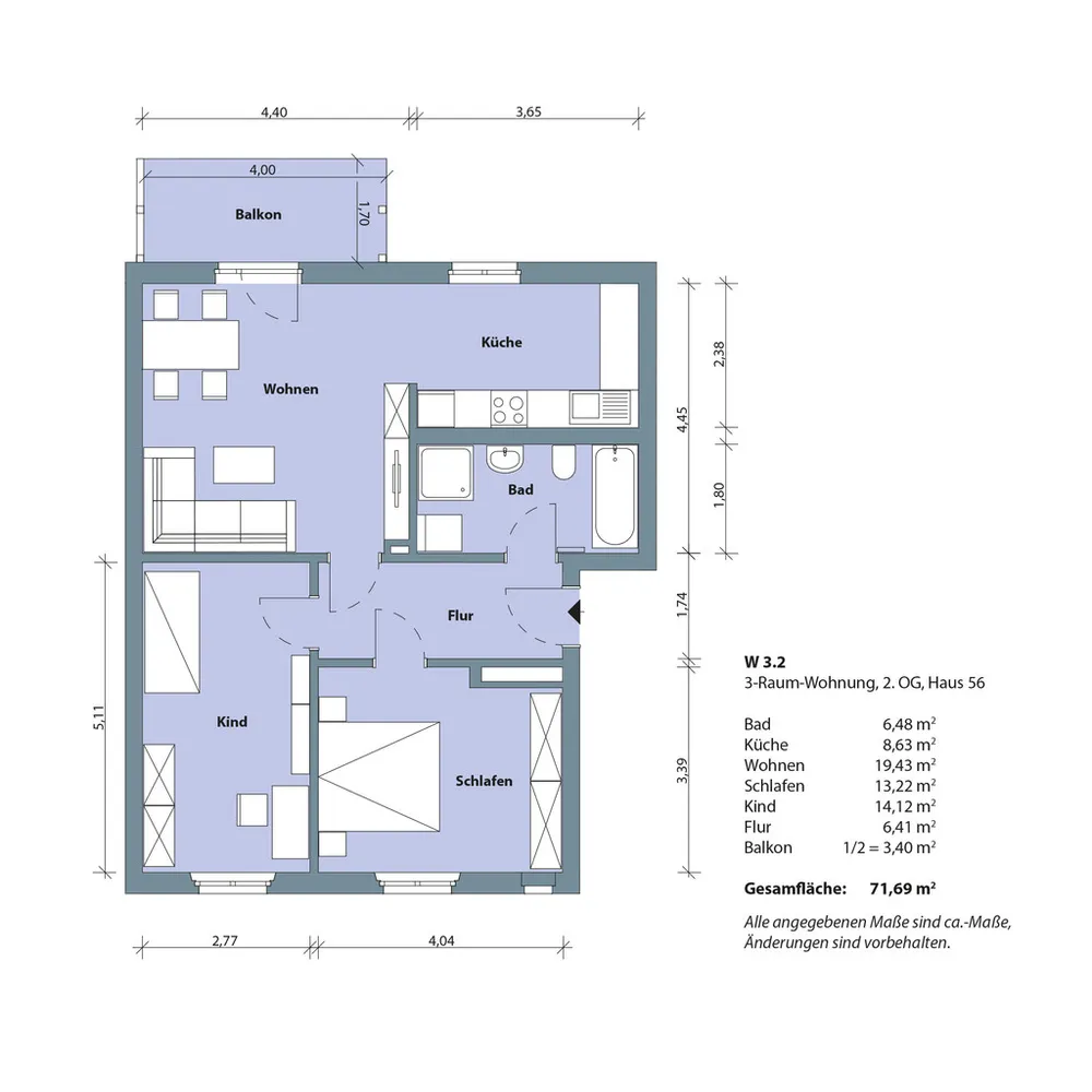 3 room apartment with 71 m² in Gera – Photo 5