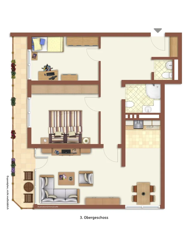 3 Zimmer Wohnung mit 88 m² in Krefeld – Bild 2