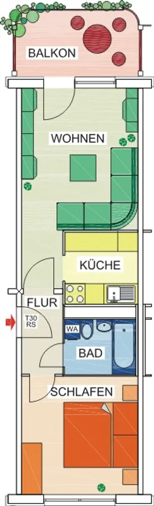 2 Zimmer Wohnung mit 41 m² in Chemnitz – Bild 2