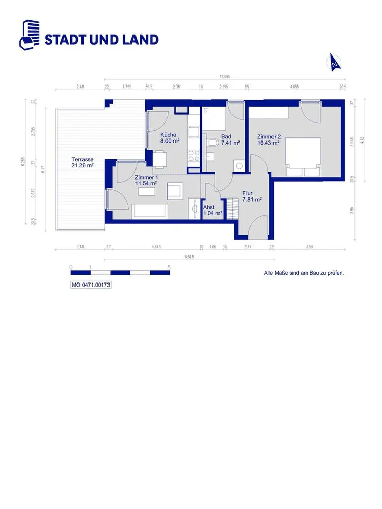 2 Zimmer Wohnung mit 62 m² in Berlin – Bild 1