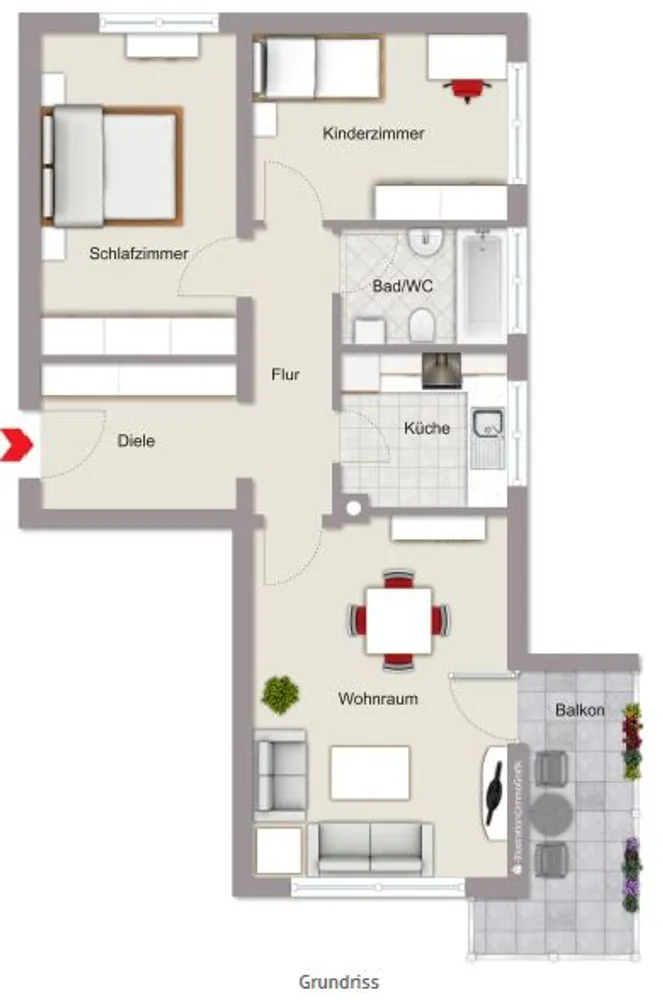 3 room apartment with 70 m² in Günzburg – Photo 4