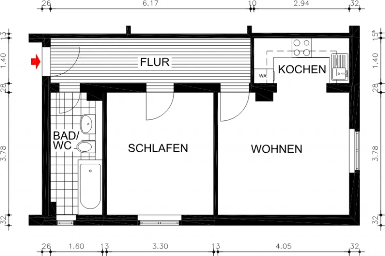 2 Zimmer Wohnung mit 48 m² in Chemnitz – Bild 11
