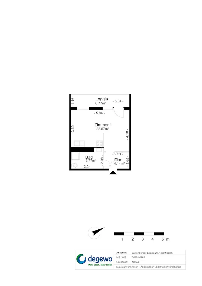 1 Zimmer Wohnung mit 36 m² in Berlin – Bild 6