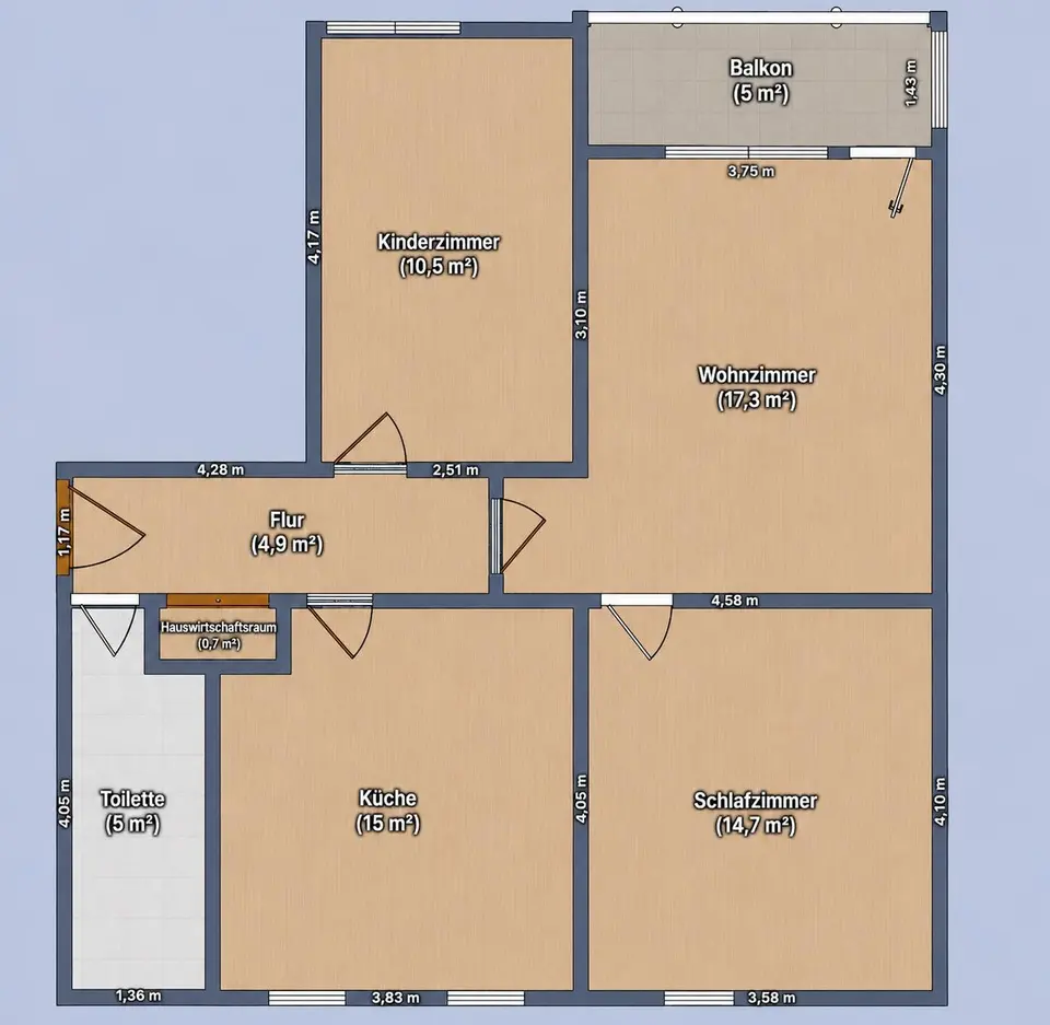 3 Zimmer Wohnung mit 70 m² in Viernheim – Bild 4