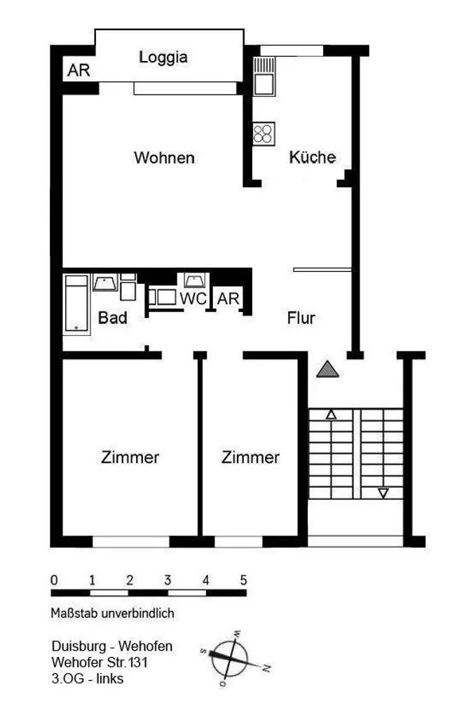 4 Zimmer Wohnung mit 77 m² in Duisburg – Bild 2