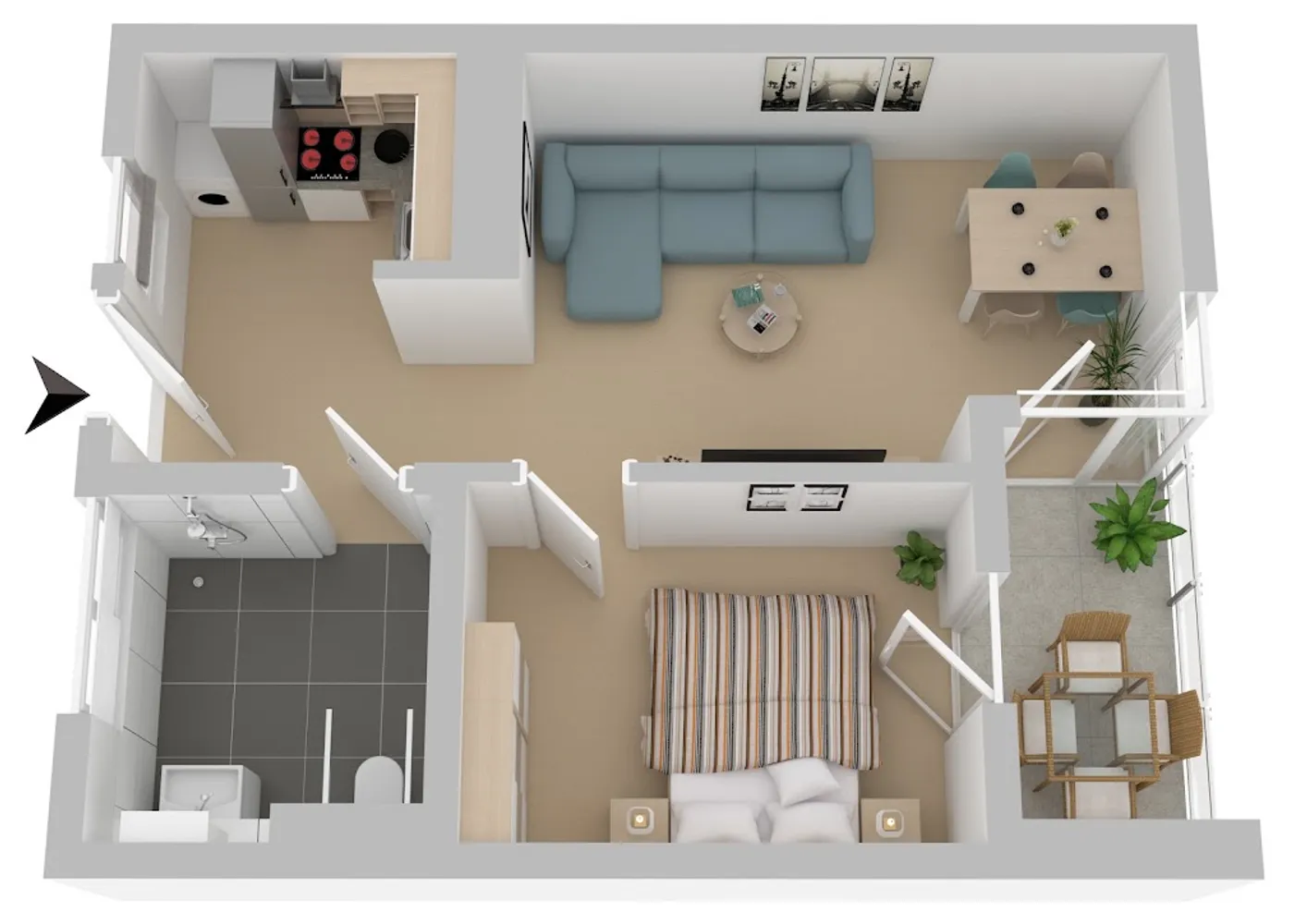 2 room apartment with 51 m² in Brunswick – Photo 2