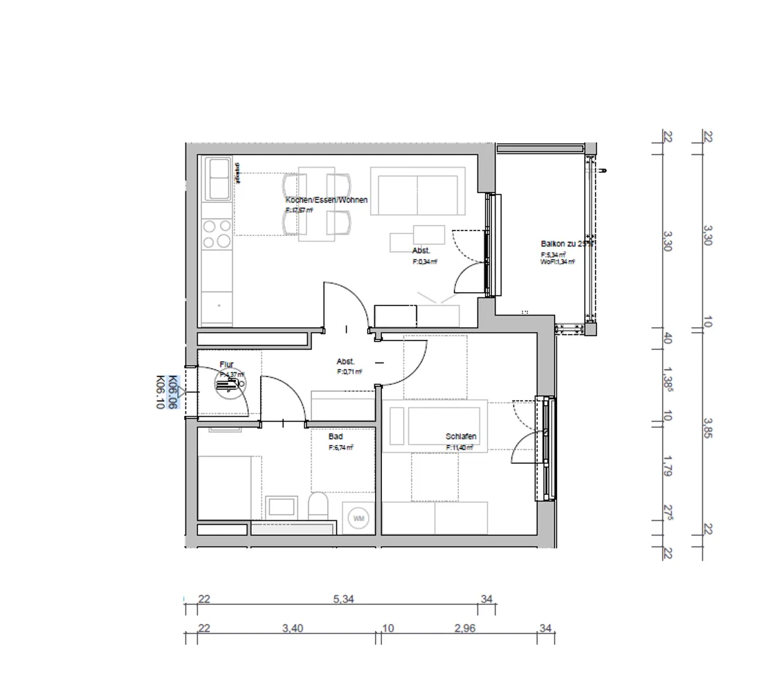2 room apartment with 42 m² in Regensburg – Photo 2
