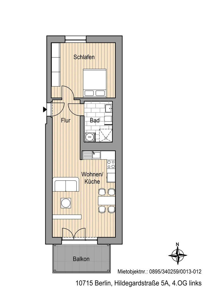 2 room apartment with 60 m² in Berlin – Photo 2