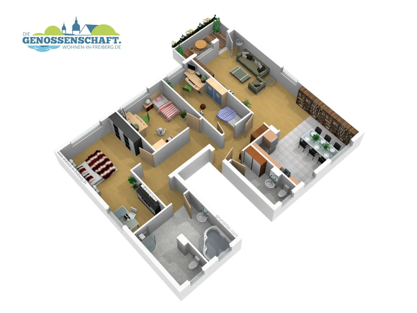 4 room apartment with 105 m² in Freiberg – Photo 2