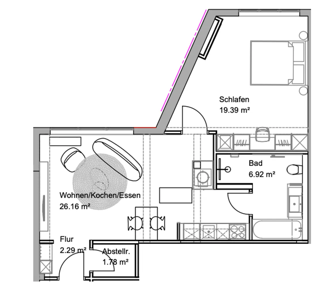 2 Zimmer Wohnung mit 57 m² in Frankfurt am Main – Bild 7