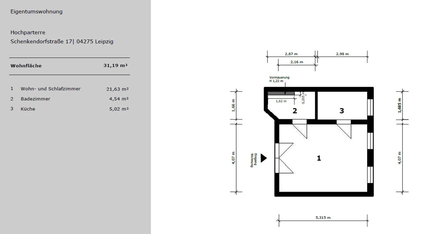 1 Zimmer Wohnung mit 31 m² in Leipzig – Bild 8
