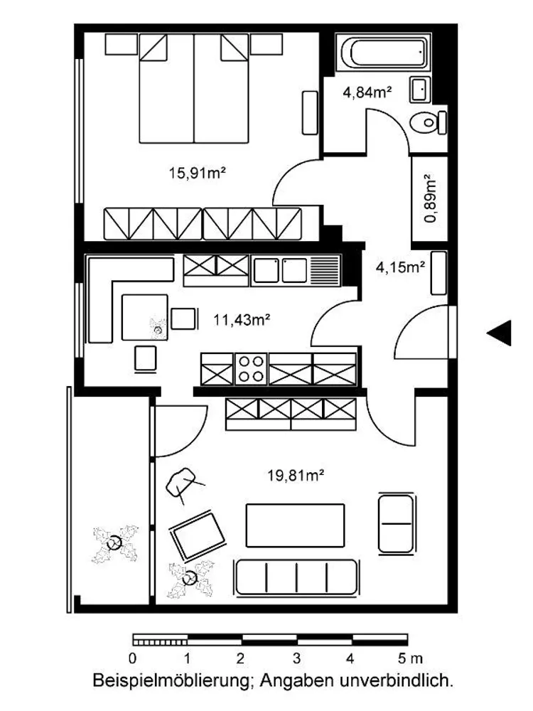 2 room apartment with 61 m² in Darmstadt – Photo 7