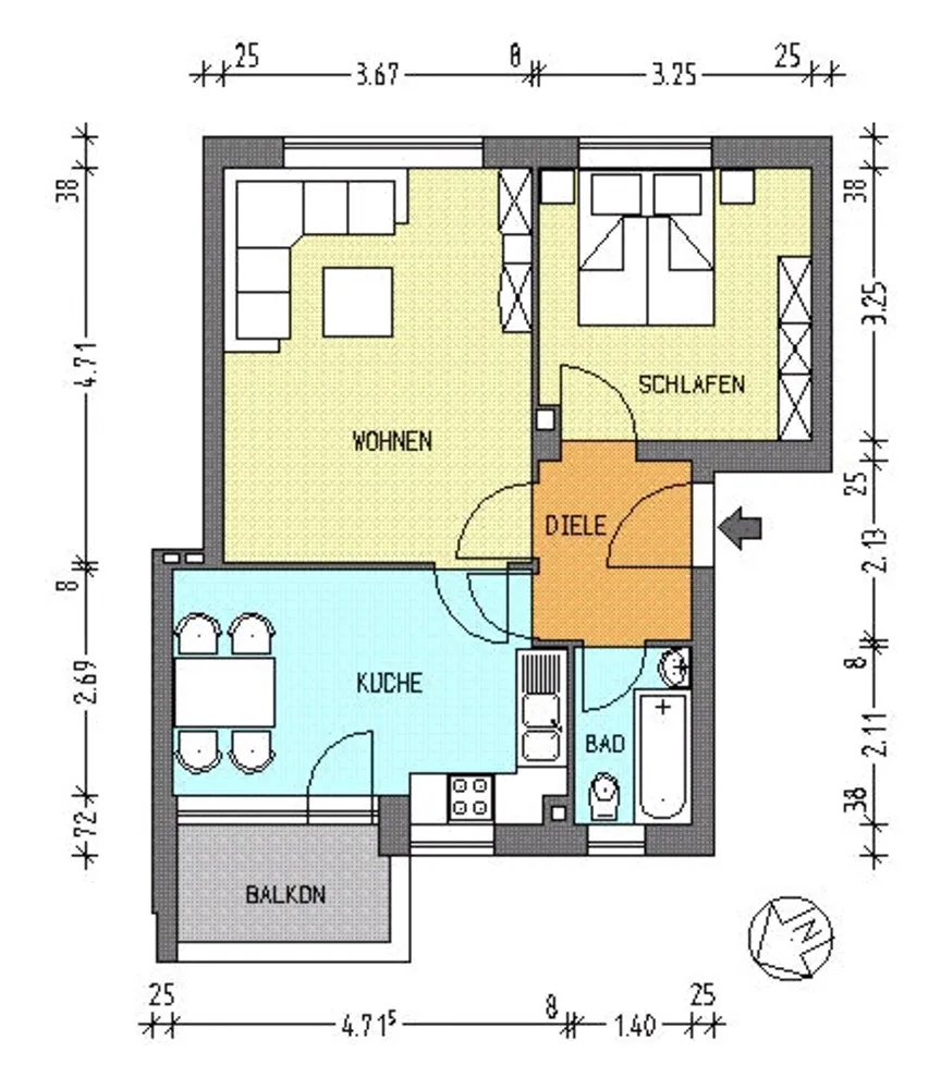 2 Zimmer Wohnung mit 47 m² in Berlin – Bild 2