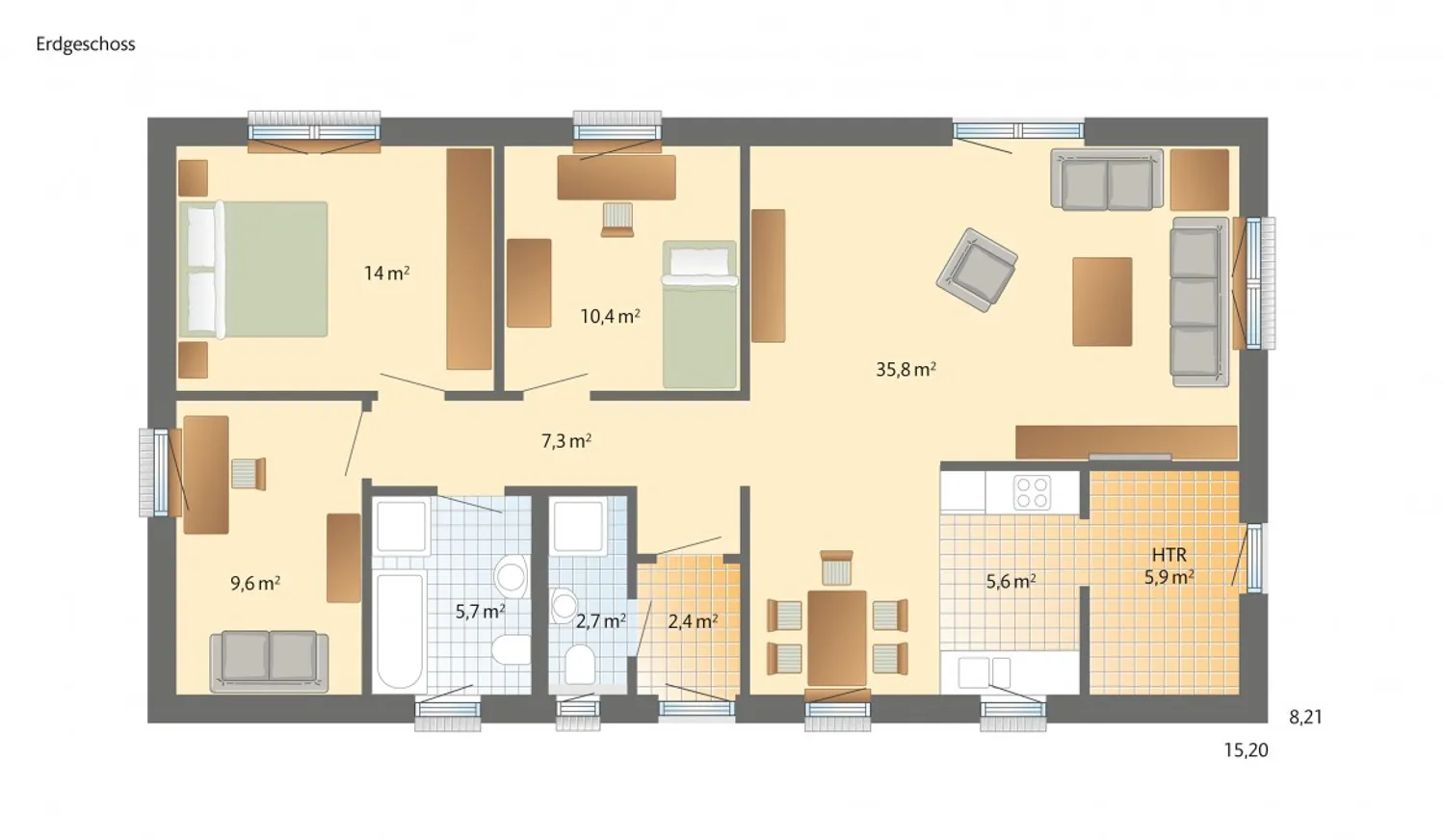 4 Zimmer Haus mit 100 m² in Krefeld – Bild 3