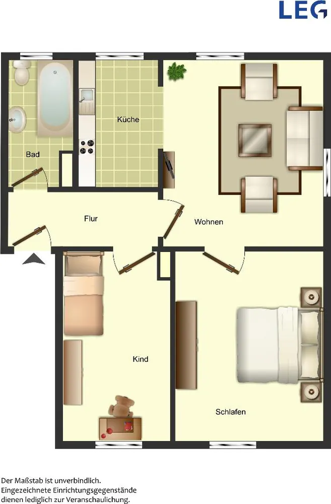 3 Zimmer Wohnung mit 52 m² in Hamm – Bild 9