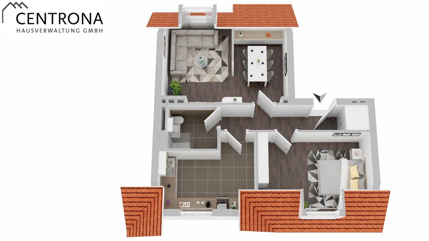 3 Zimmer Wohnung mit 57 m² in Hattingen – Bild 1