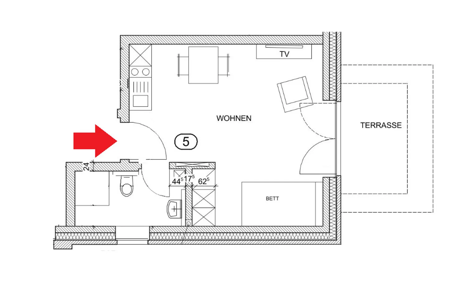 1 Zimmer Wohnung mit 32 m² in Oldenburg – Bild 7