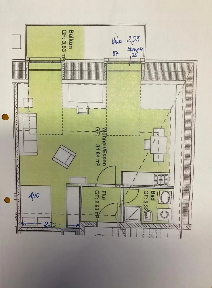 1 Zimmer Wohnung mit 45 m² in München – Bild 3