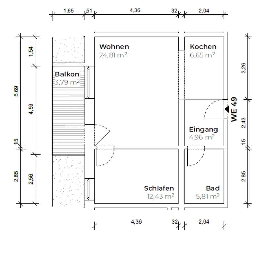 2 Zimmer Wohnung mit 58 m² in Halle (Saale) – Bild 3