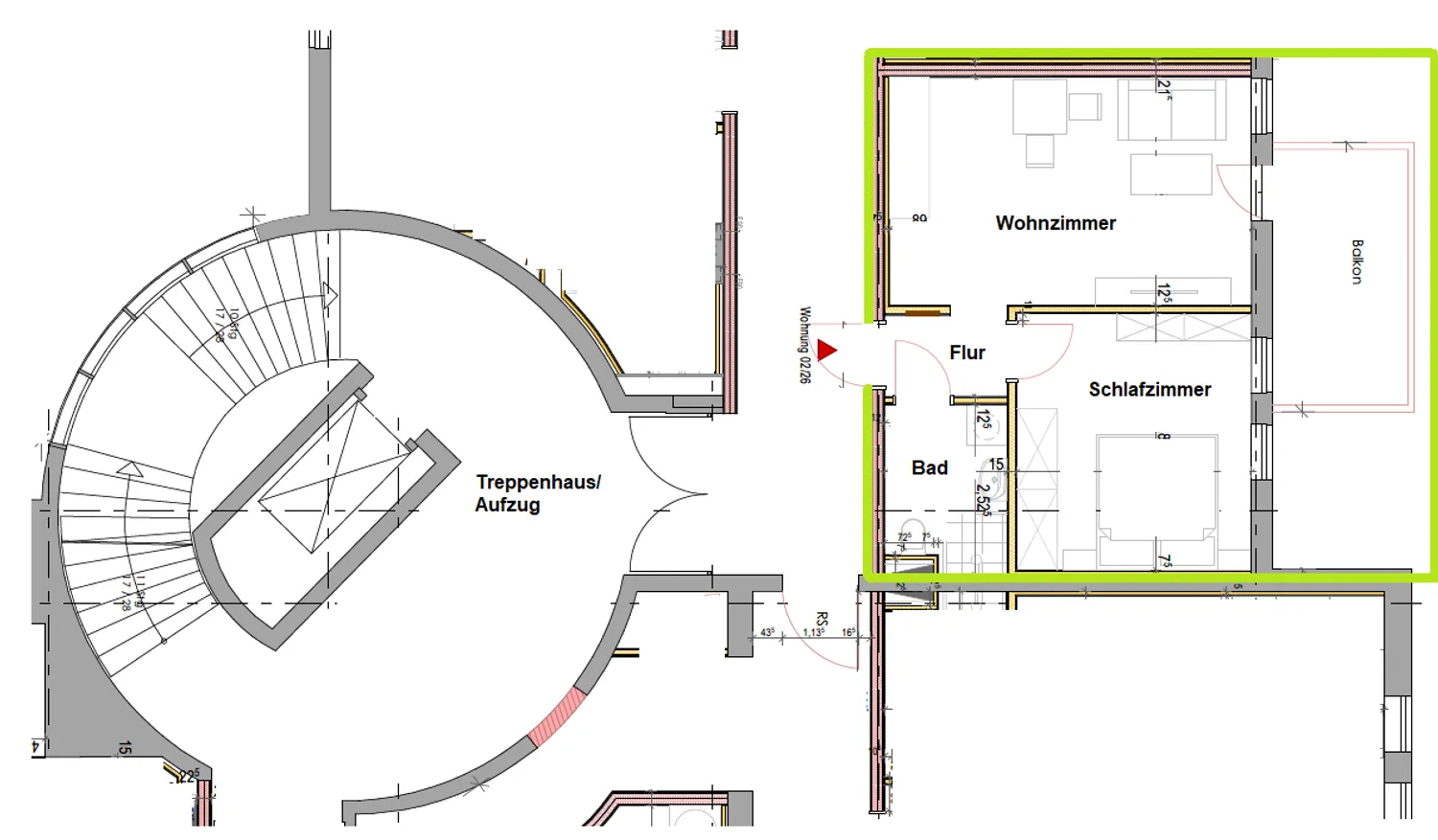 2 room apartment with 43 m² in Radebeul – Photo 2
