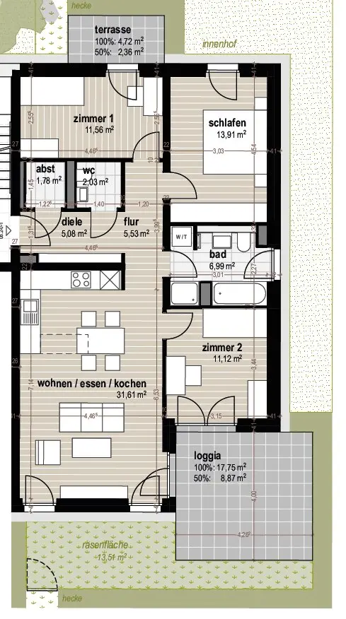 4 room apartment with 101 m² in Neu-Ulm – Photo 9