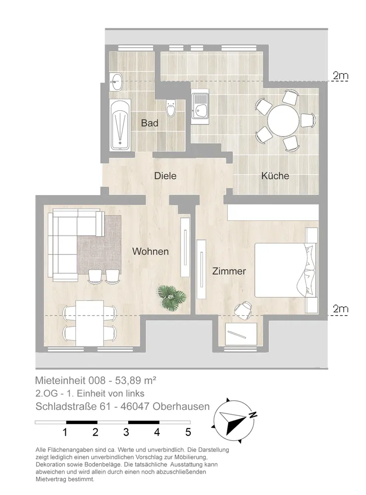 2 Zimmer Wohnung mit 54 m² in Oberhausen – Bild 3