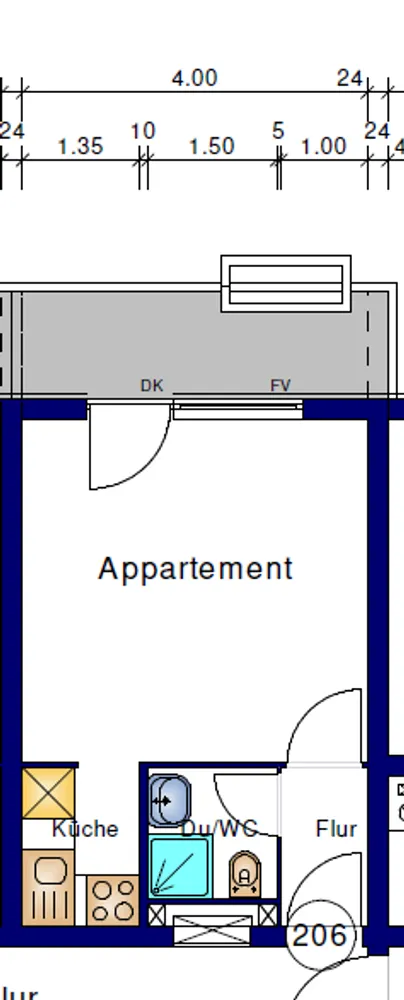 1 Zimmer Wohnung mit 25 m² in Saarbrücken – Bild 6