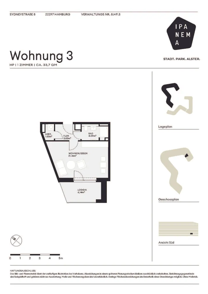 1 Zimmer Wohnung mit 33 m² in Hamburg – Bild 7