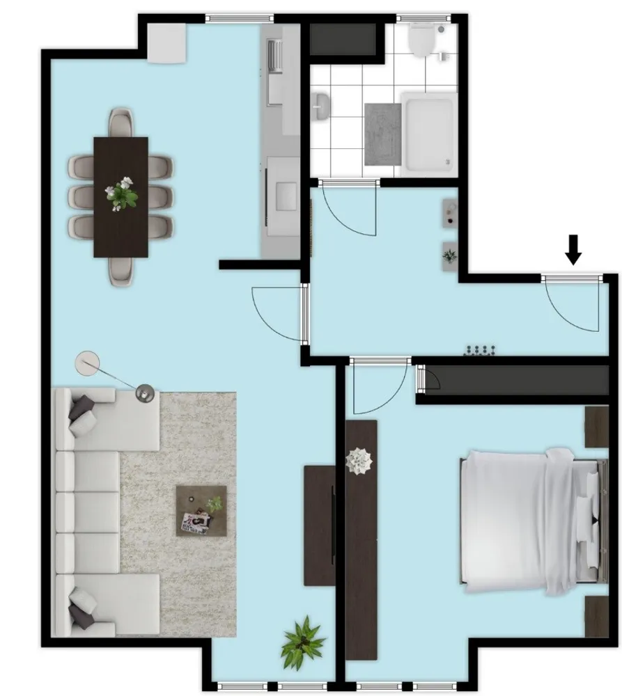 2 Zimmer Wohnung mit 60 m² in Krefeld – Bild 3