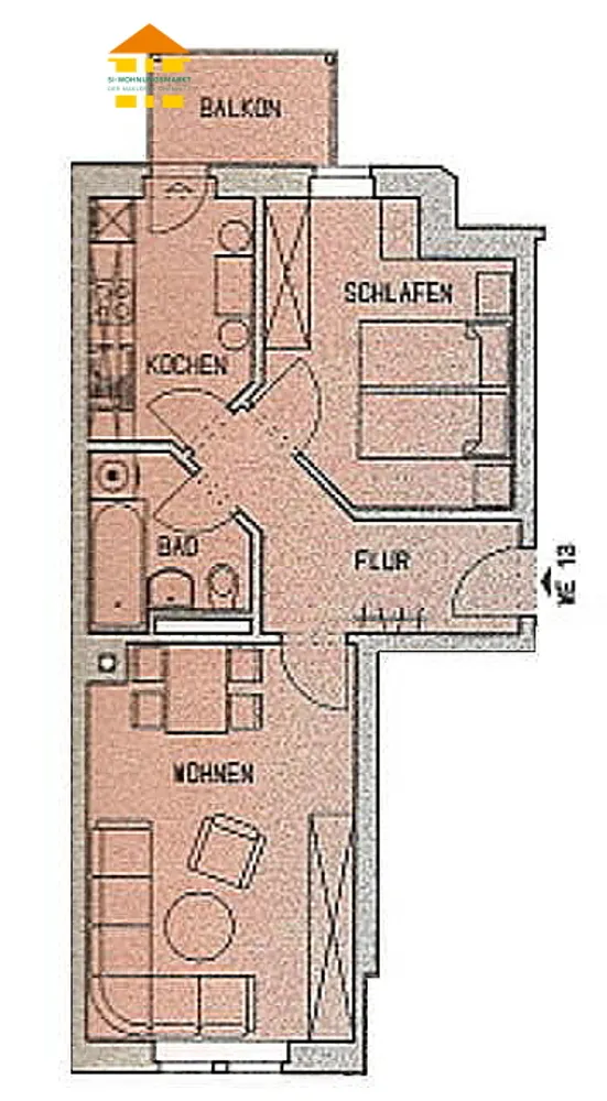 2 Zimmer Wohnung mit 50 m² in Chemnitz – Bild 4