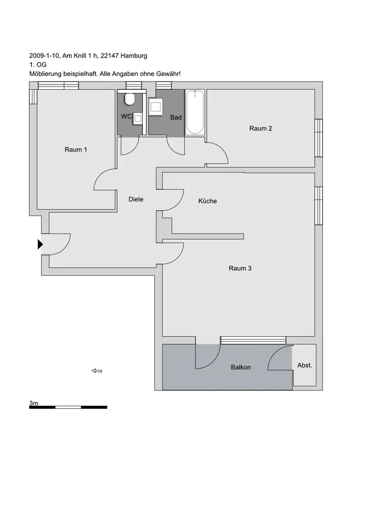 3 Zimmer Wohnung mit 83 m² in Hamburg – Bild 4