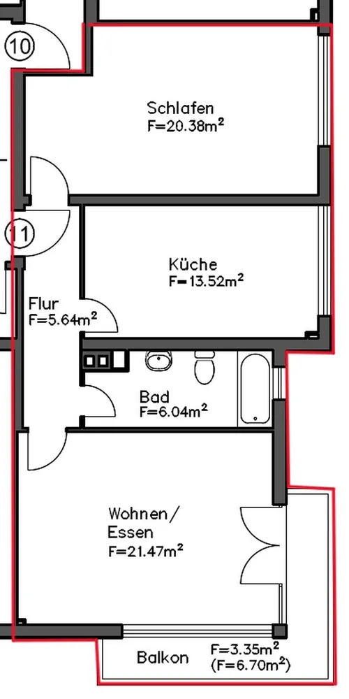 2 room apartment with 70 m² in Mannheim – Photo 6