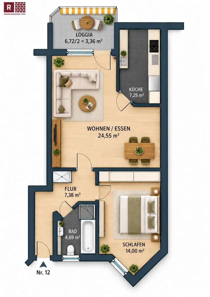 2 Zimmer Wohnung mit 59 m² in Offenbach am Main – Bild 4