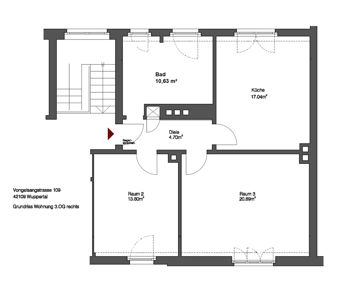 2 Zimmer Wohnung mit 67 m² in Wuppertal – Bild 2