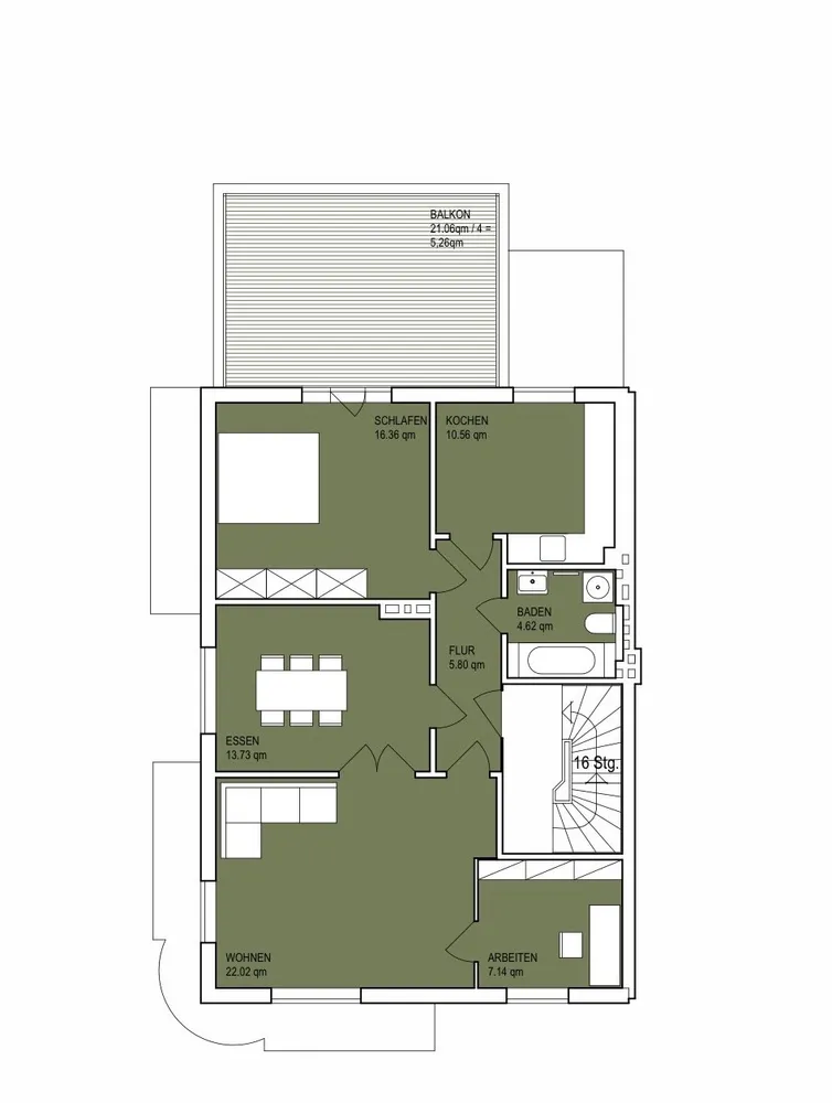 4 Zimmer Wohnung mit 85 m² in Bremen – Bild 1
