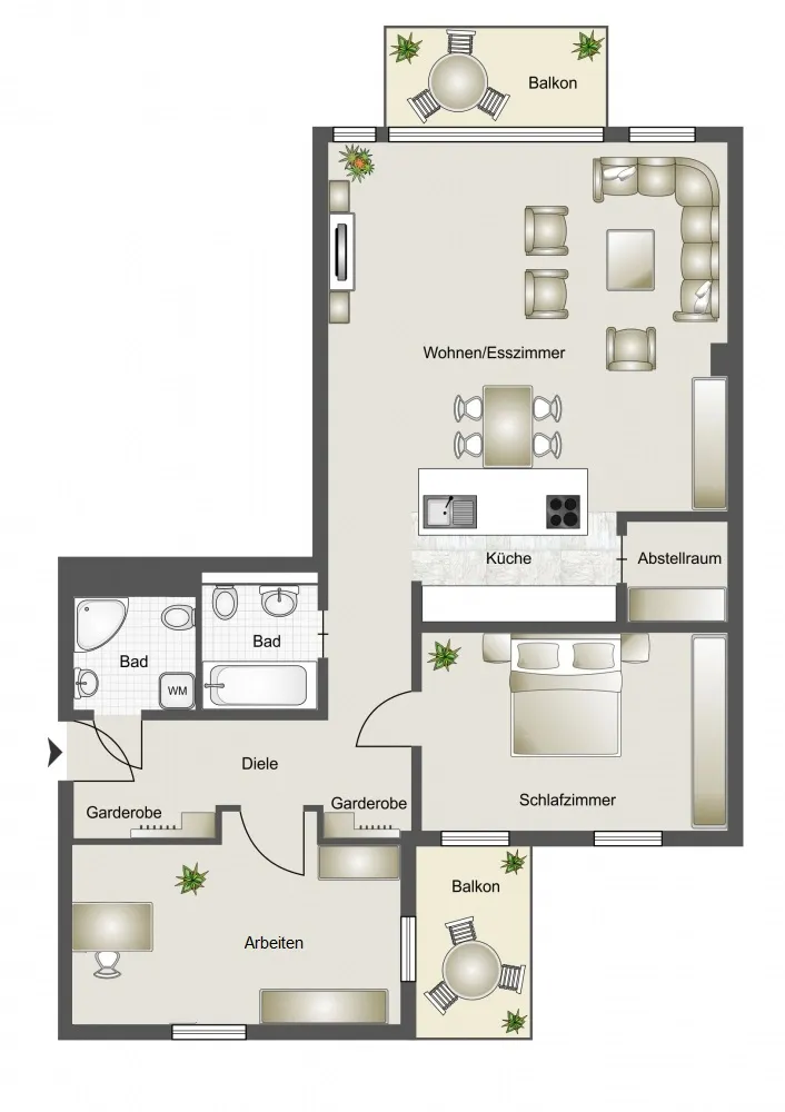 3 Zimmer Wohnung mit 92 m² in München – Bild 12