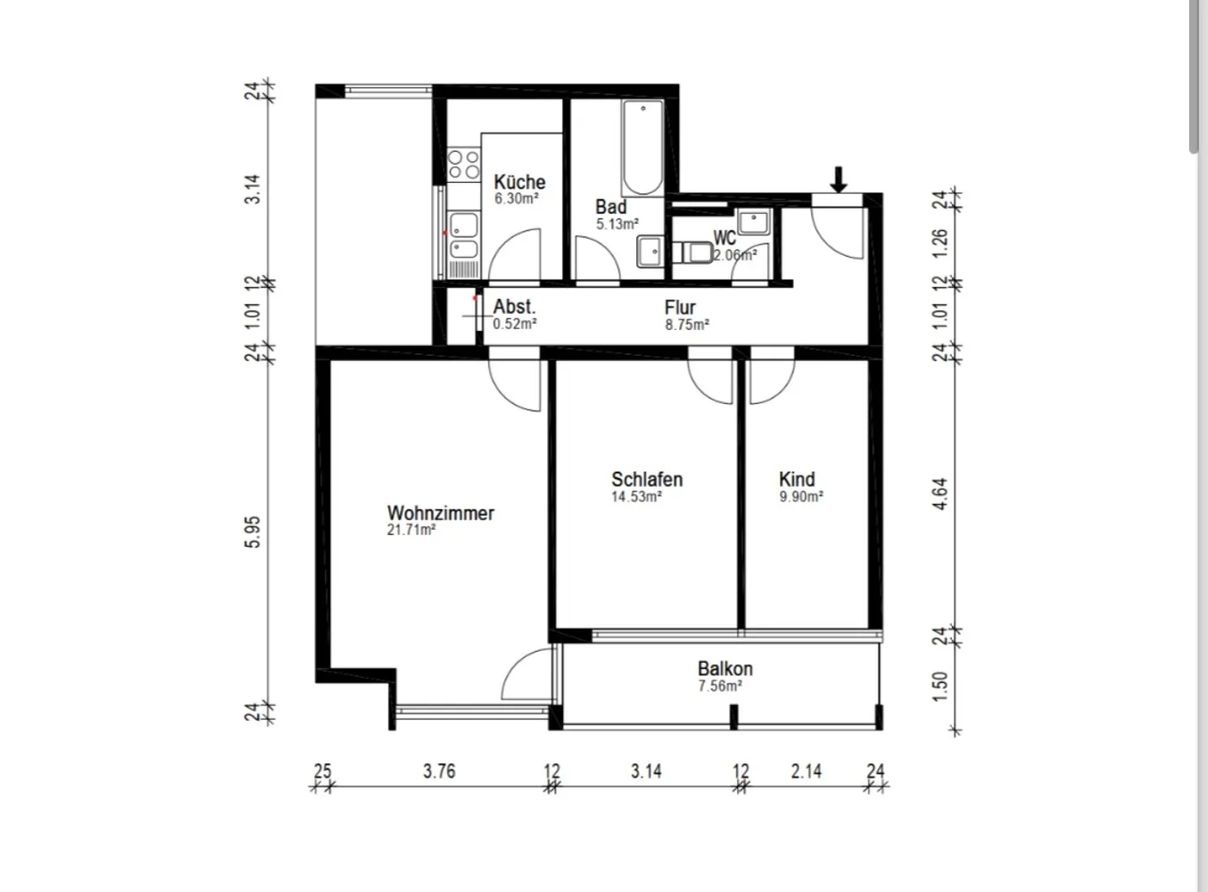 3 Zimmer Wohnung mit 70 m² in Bremen – Bild 10