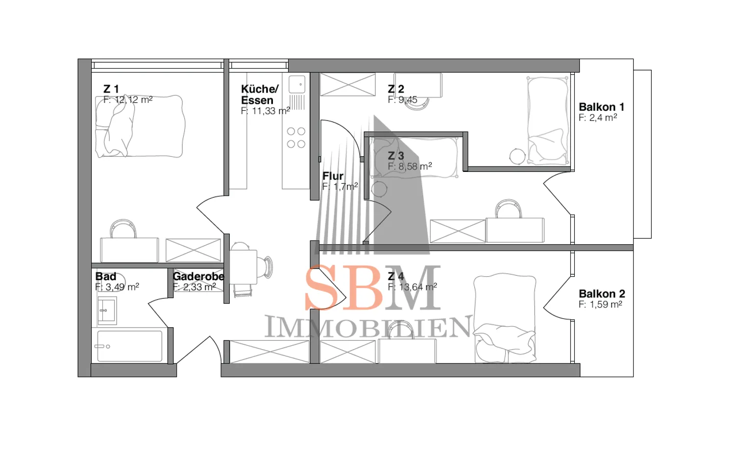 WG-Zimmer mit 10 m² in München – Bild 2