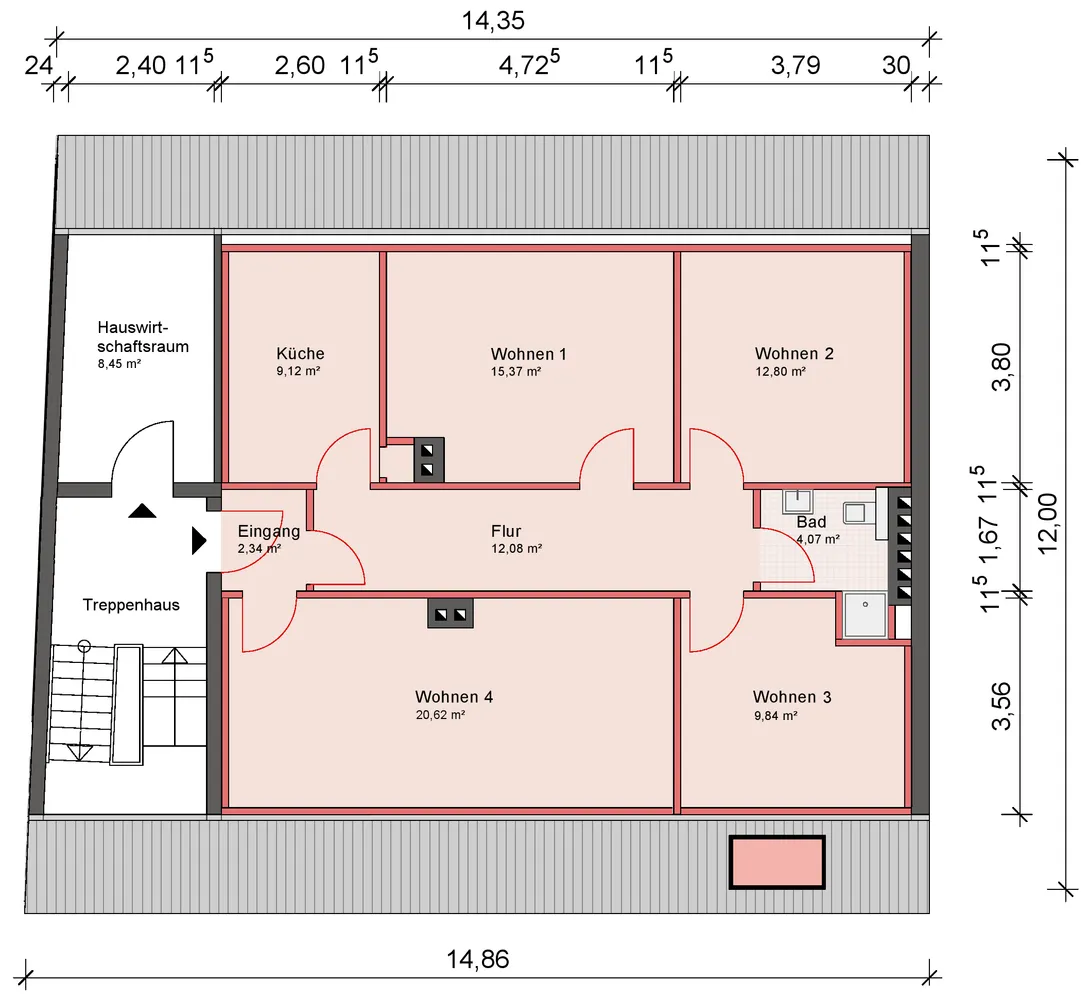 4 Zimmer Wohnung mit 85 m² in Osnabrück – Bild 6