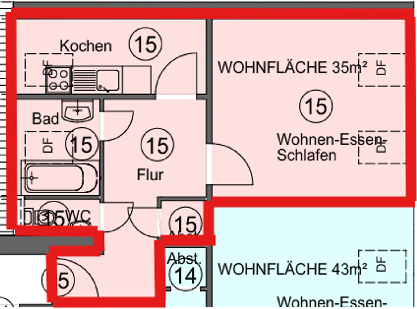 1 Zimmer Wohnung mit 34 m² in Erfurt – Bild 6