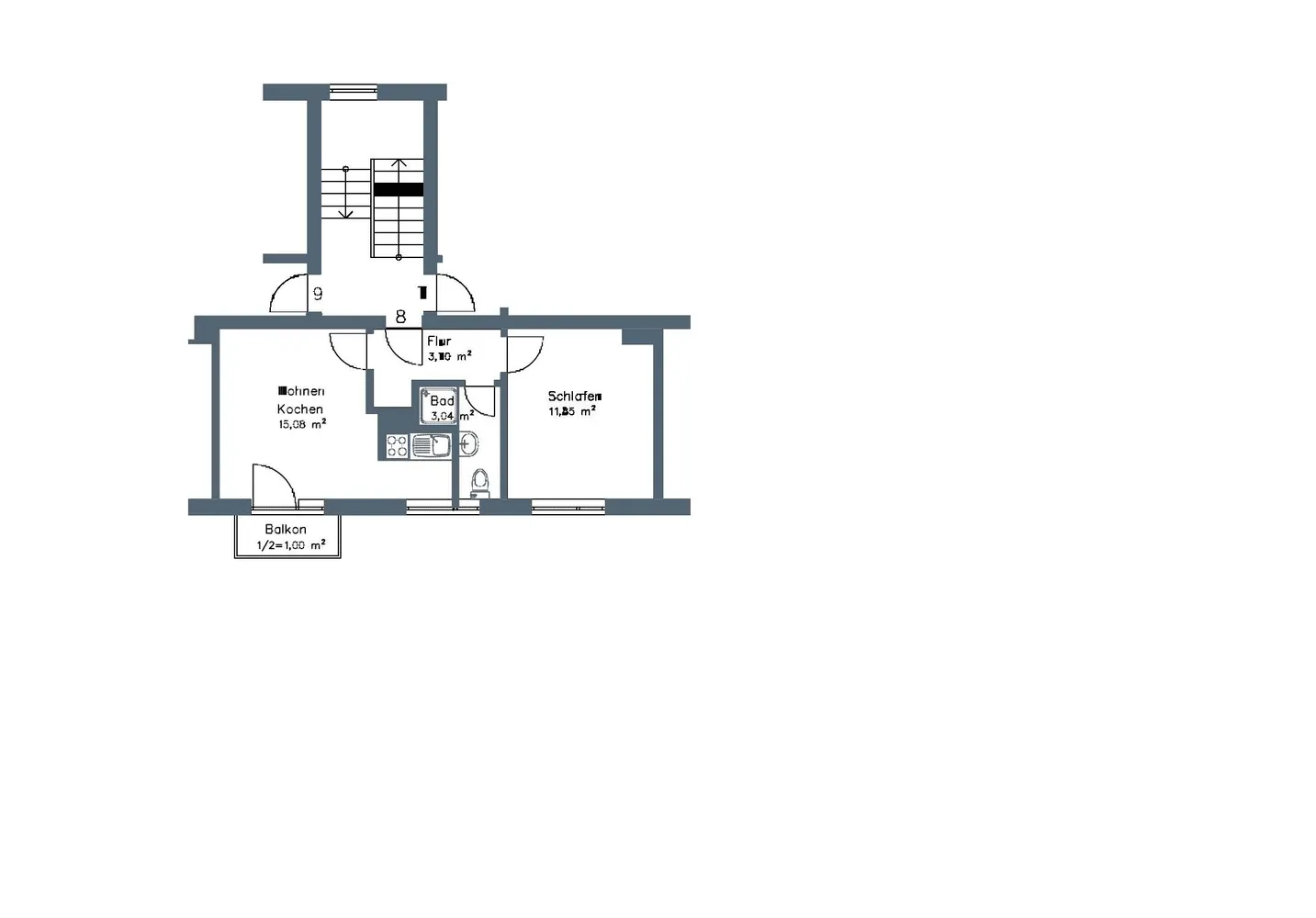2 room apartment with 35 m² in Augsburg – Photo 5